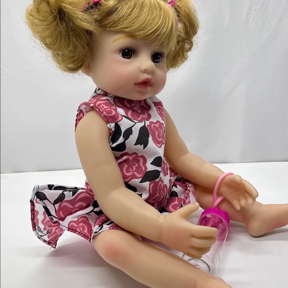 Reborn Adorable Doll with Pink Floral Dress - Picture 11 of 11